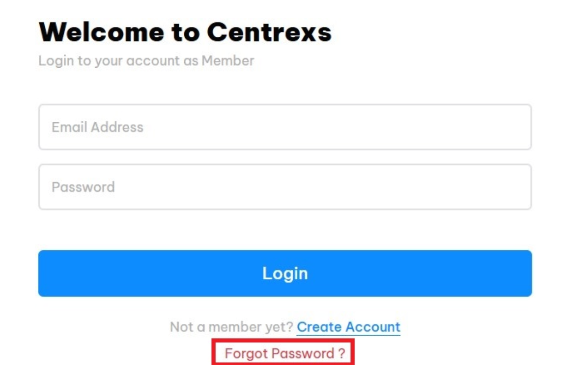 Login page screenshot