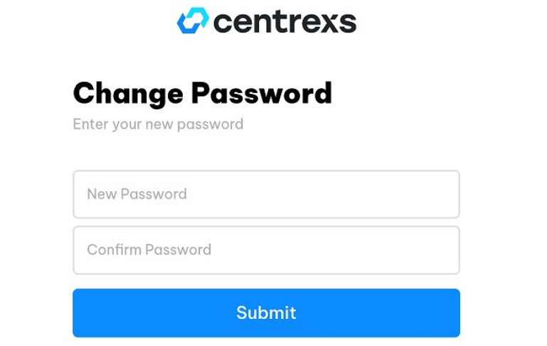 Password confirmation screen
