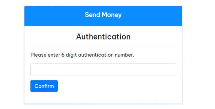 OTP verification screen