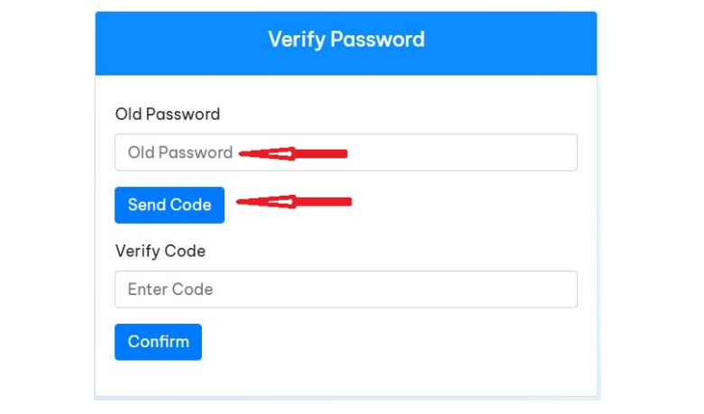 Reset password link page